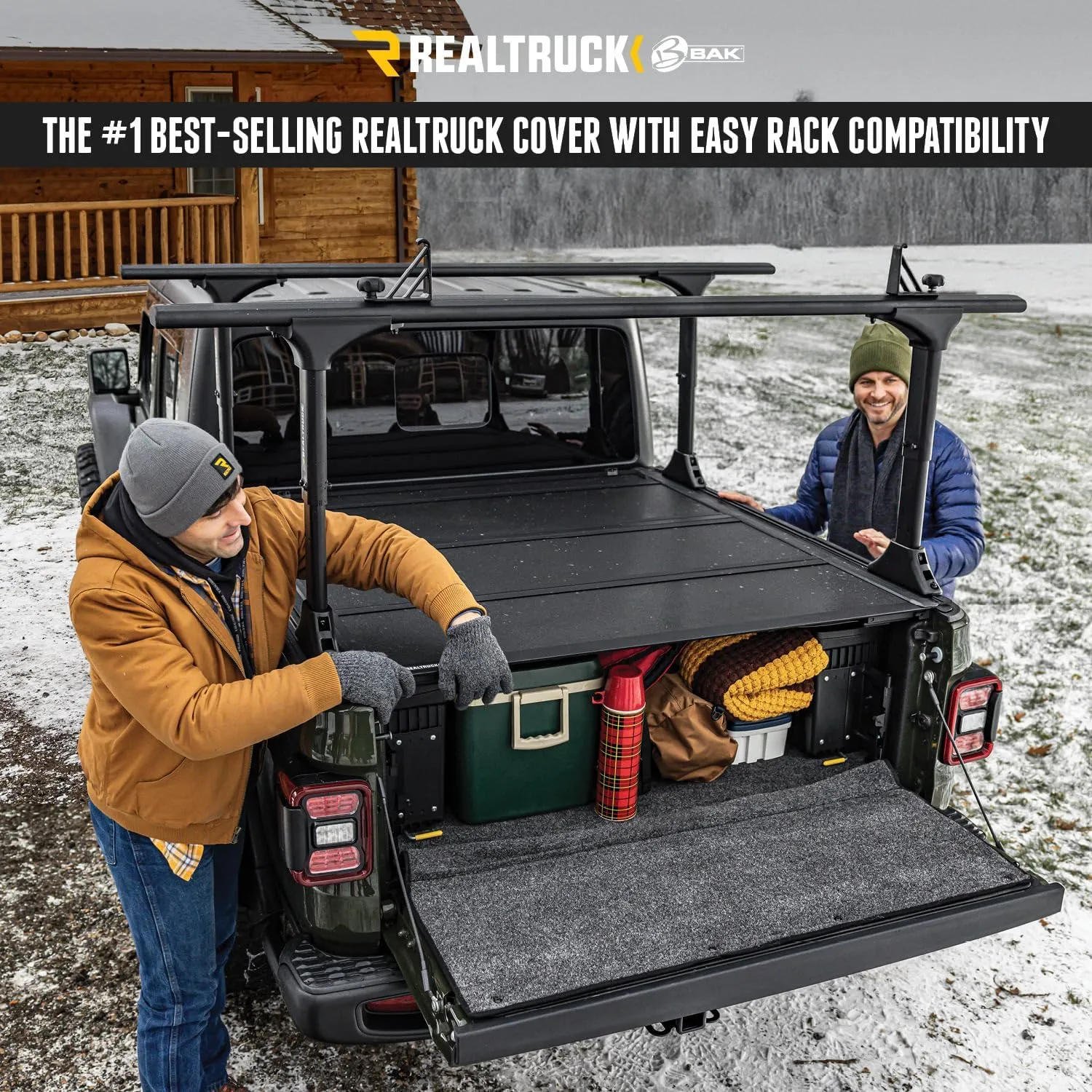 RealTruck BAK MX4 TS Hard Folding Truck Bed Tonneau Cover | 449130TS | Fits 2019-2025 Chevy/GMC Silverado/Sierra (New Body Style) w/or w/o MultiPro/MultiFlex, Won't Fit Carbon Pro 5' 10" Bed (70")