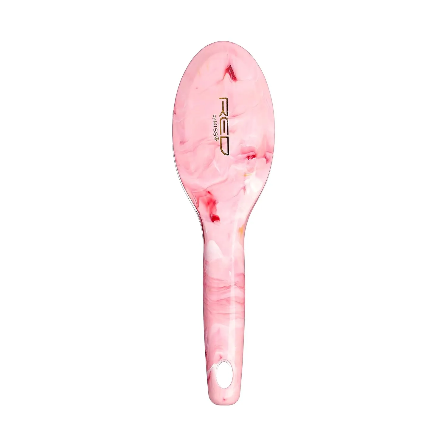 Red by Kiss Marblous Mini Round Paddle Brush HH24 – Travel-Sized Styling with Marble Flair | Size: Mini Round Paddle