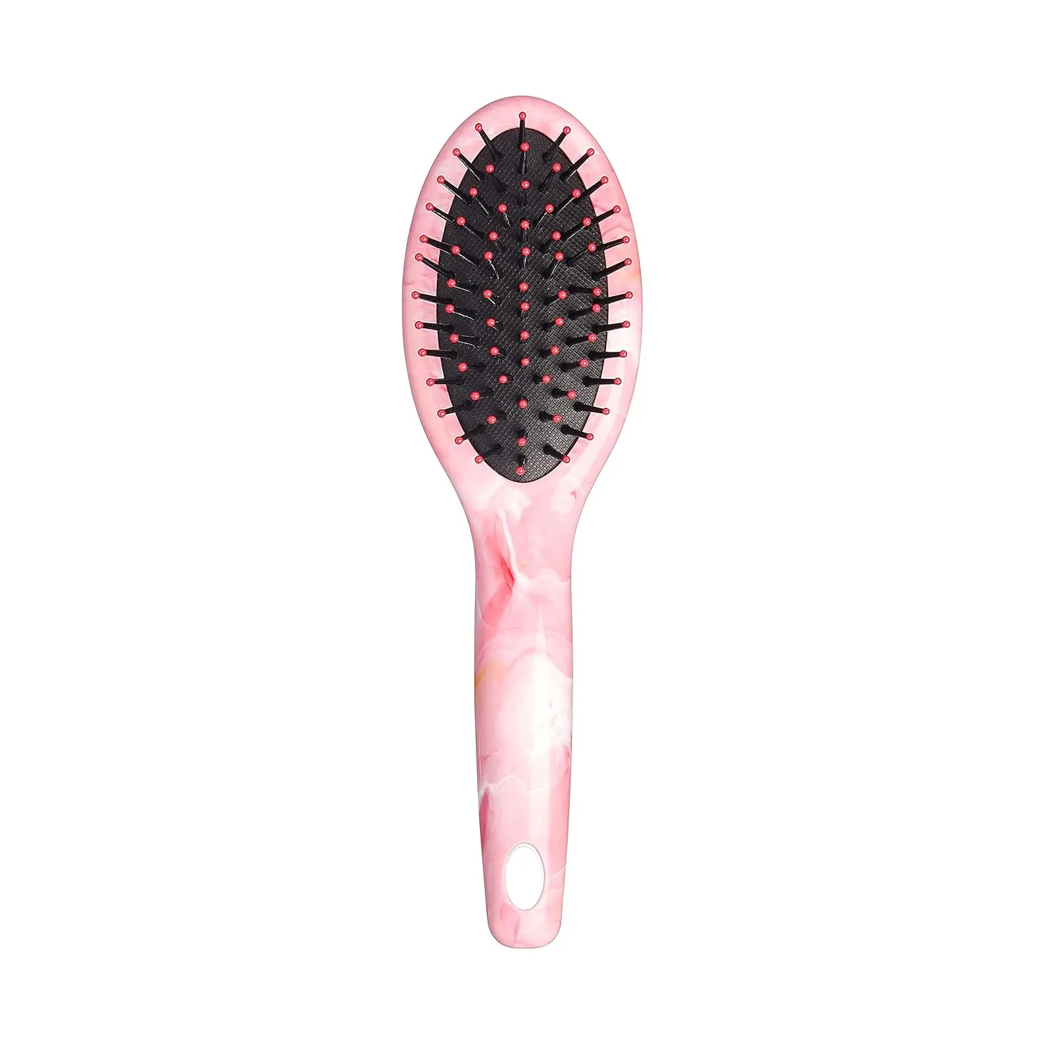 Red by Kiss Marblous Mini Round Paddle Brush HH24 – Travel-Sized Styling with Marble Flair | Size: Mini Round Paddle