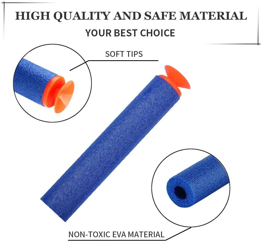 Refill Darts Universal Suction Dart Foam Bullet 100-Dart Refill Pack for Nerf N-Strike Elite Series Blasters Toy Gun