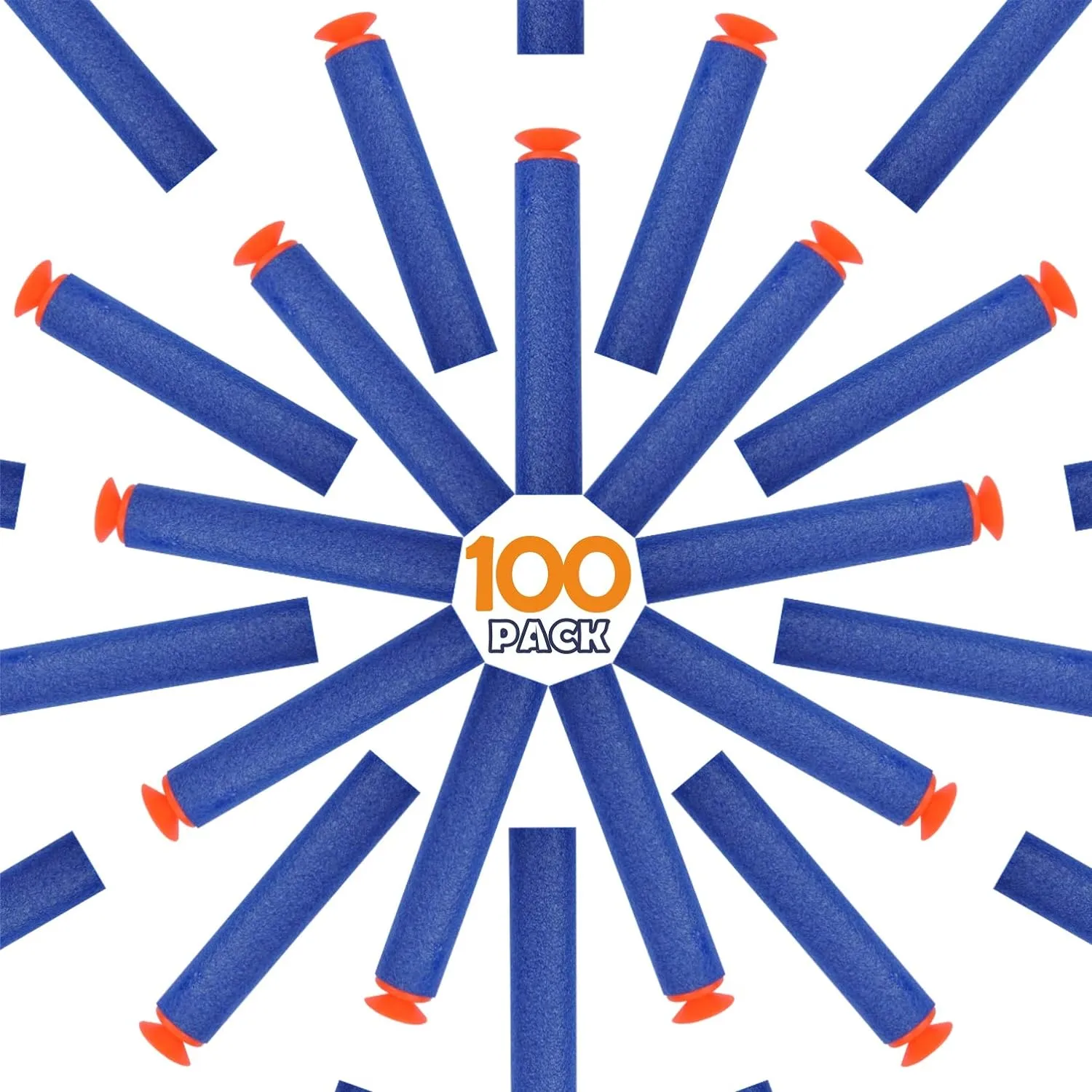 Refill Darts Universal Suction Dart Foam Bullet 100-Dart Refill Pack for Nerf N-Strike Elite Series Blasters Toy Gun