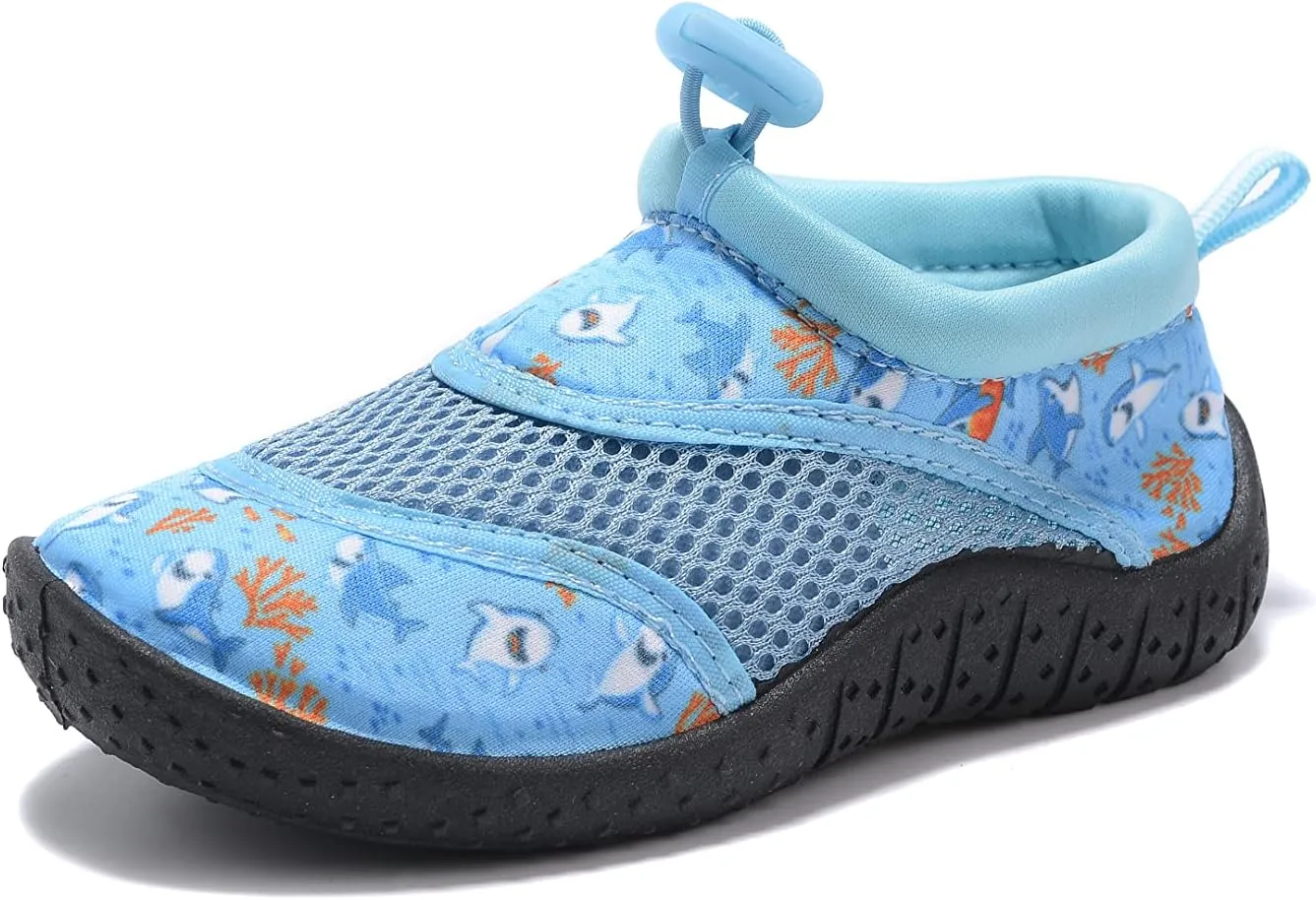 RocSoc Unisex-Child Summer Barefoot Mesh Water Sport Aqua Shoes | Breathable, Toggle Lace Athletic Beach Footwear