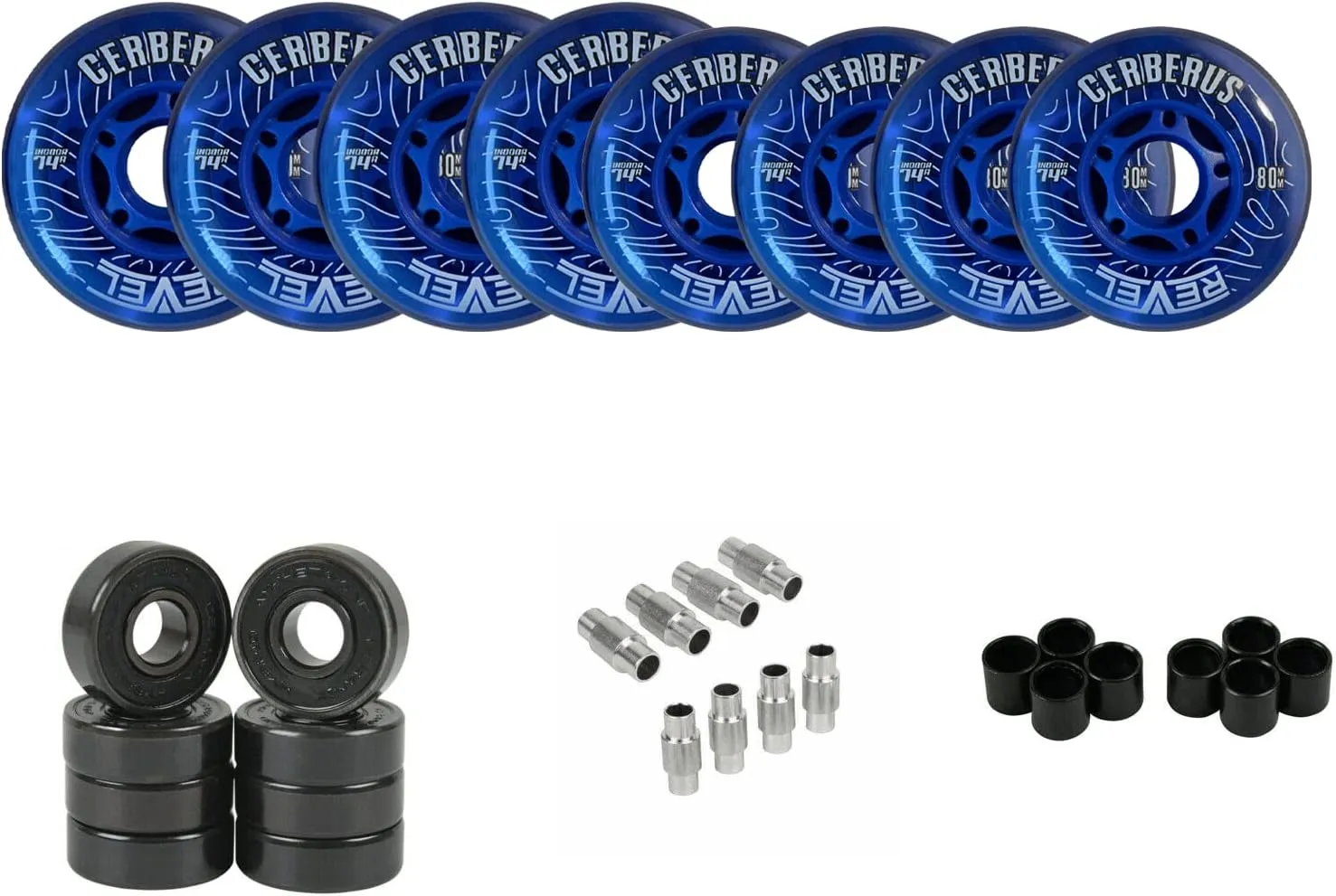 Roller Hockey Wheels Cerberus 74A   Hybrid Ceramic Bearings - Choose Size