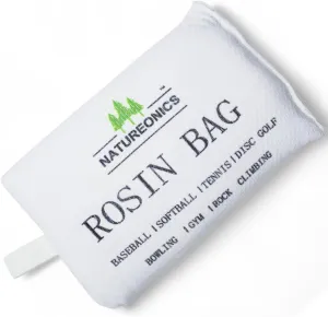Rosin Bag for Improved Grip, Baseball, Softball, Tennis, Disc Golf, Bowling, Gym, Rock Climbing - 5.3 Oz, White, 5.12 x 3.4 Inches