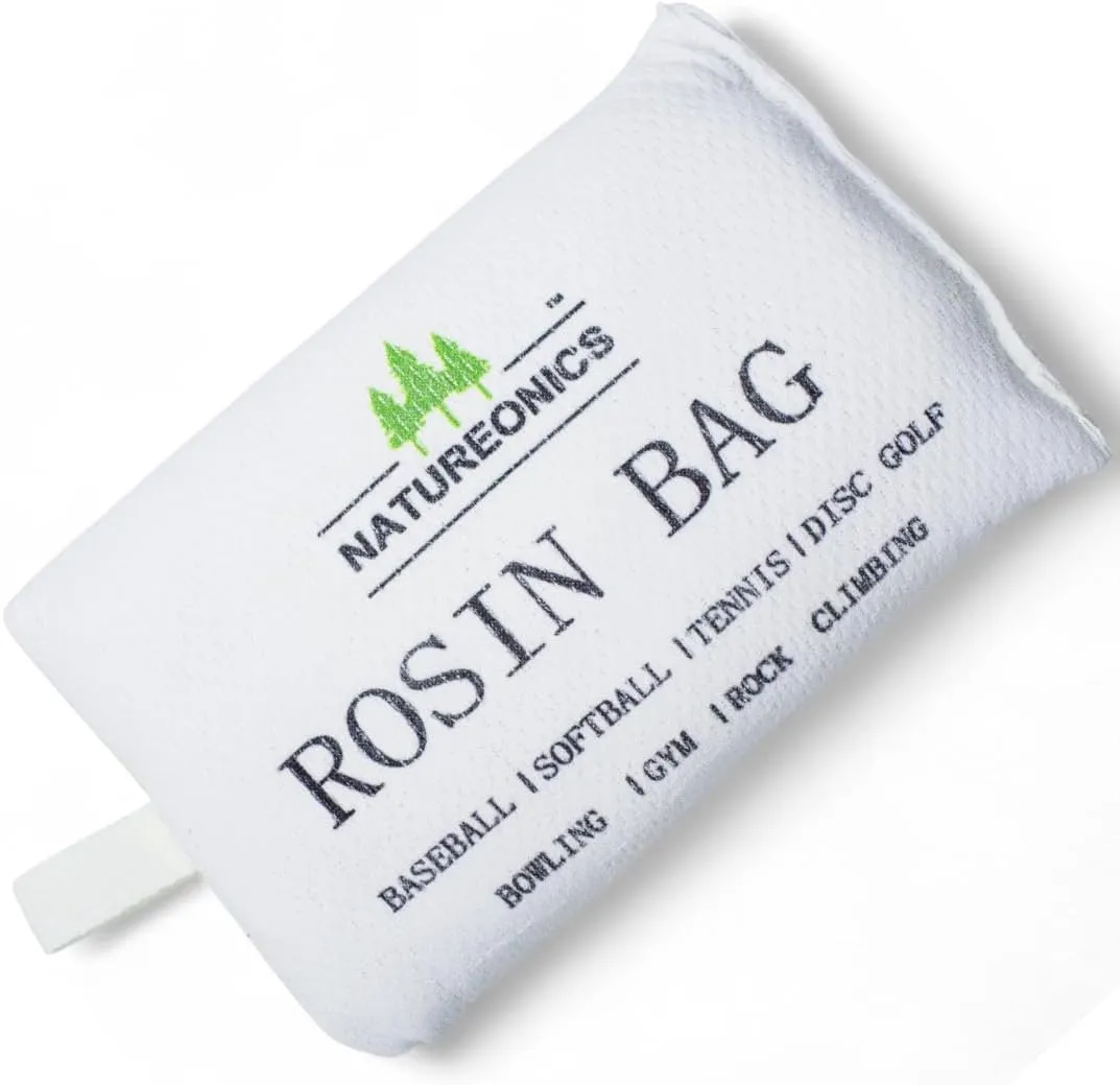 Rosin Bag for Improved Grip, Baseball, Softball, Tennis, Disc Golf, Bowling, Gym, Rock Climbing - 5.3 Oz, White, 5.12 x 3.4 Inches