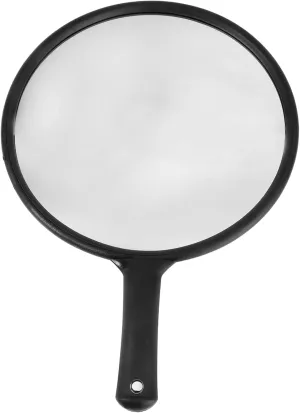 Round Mirror with Handle Table Desk Makeup Mirrors Barber Hairdressing Handheld Mirror Salon Mirror Hand Mirror Cosmetic Mirror Beech Handle Rearview Mirror Dressing Table Miss