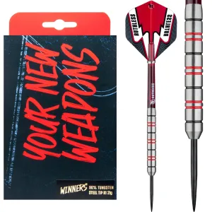 Ruthless Winners Darts - Steel Tip - Ringed - Black & Red - 21g