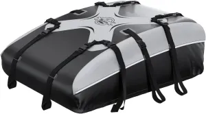 Sailnovo Car Roof Bag Cargo Carrier 20 Cubic,Waterproof Cargo Roof Bag for All Vehicles with/Without Roof Rack with Strap, Anti-Slip Mat,6 Door Hooks(Classic Gray-Black)