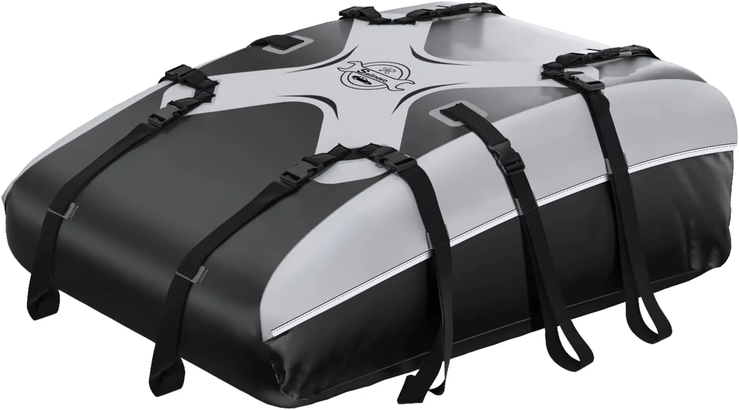 Sailnovo Car Roof Bag Cargo Carrier 20 Cubic,Waterproof Cargo Roof Bag for All Vehicles with/Without Roof Rack with Strap, Anti-Slip Mat,6 Door Hooks(Classic Gray-Black)