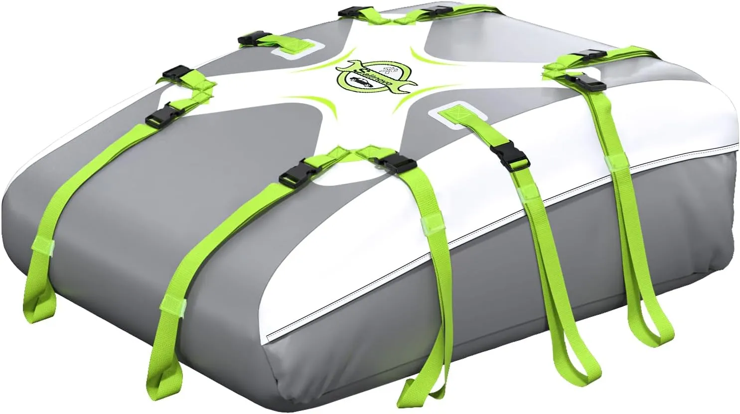 Sailnovo Car Roof Bag Cargo Carrier 20 Cubic,Waterproof Cargo Roof Bag for All Vehicles with/Without Roof Rack with Strap, Anti-Slip Mat,6 Door Hooks(Classic Gray-Green)