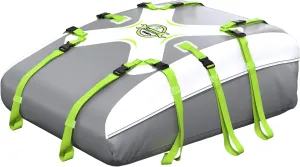 Sailnovo Car Roof Bag Cargo Carrier 20 Cubic,Waterproof Cargo Roof Bag for All Vehicles with/Without Roof Rack with Strap, Anti-Slip Mat,6 Door Hooks(Classic Gray-Green)