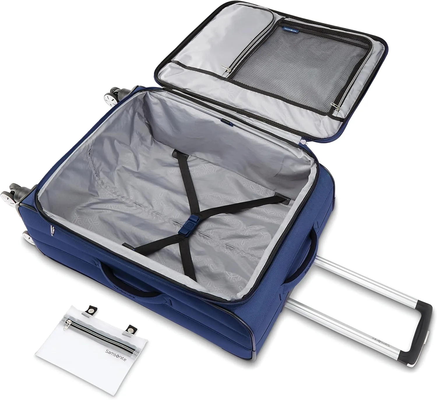 Samsonite Men's 2-Piece Lightweight Suitcase Set, Blue Depth, 20" & 24" Carry On & Spinner