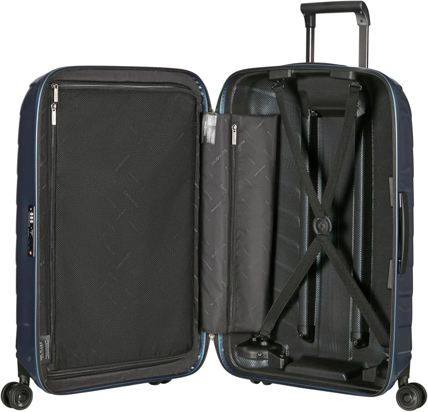 Samsonite Suitcase and Trolley, Blue (Steel Blue), Spinner L (75 cm-97 L)