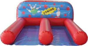 SAYOK 19.7ft Long PVC Inflatable Bowling Alley 2 Lane 10 Pin Bowling Bowling Slide Game Set with Blower for Birthdays, Fetes, Corporate Events