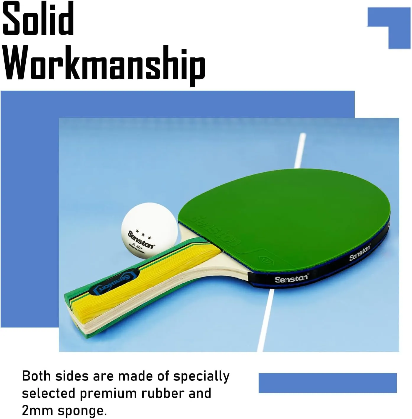 Senston Ping Pong Paddles Family Entertainment Set for Entertainment or Competition - Ping Pong Paddle Set