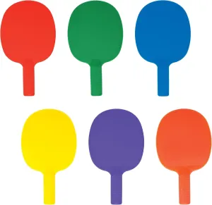 Set of 6 Unbreakable Waterproof Table Tennis Paddles with Comfortable Handles and Textured Sand Faces