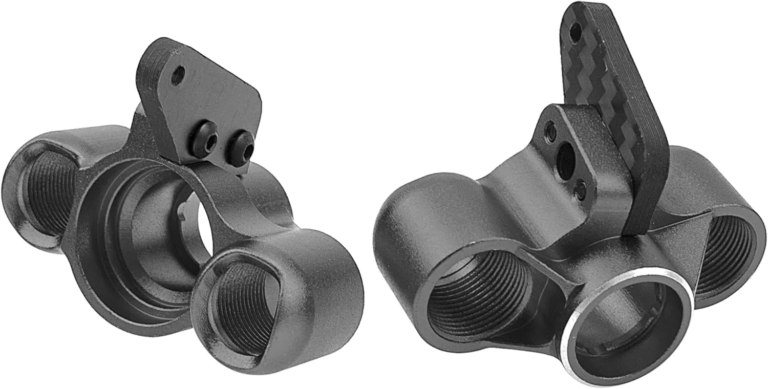 ShareGoo Aluminum Front Steering Knuckle Steering Blocks Caster Blocks w/Pivot Ball Compatible with Arrma 1/8 V5 Kraton Outcast Notorious 6S BLX Upgrades Parts (Black)
