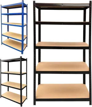 Shelving Units,5 Tier Garage Shelf Unit Metal Shelves Storage Boltless Rack,Workshop Adjustable For Warehouse,Home,Office&amp;Pantry