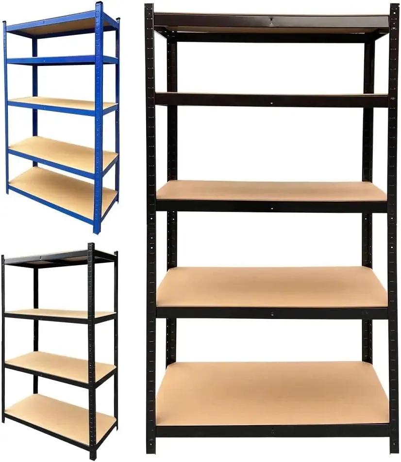 Shelving Units,5 Tier Garage Shelf Unit Metal Shelves Storage Boltless Rack,Workshop Adjustable For Warehouse,Home,Office&amp;Pantry