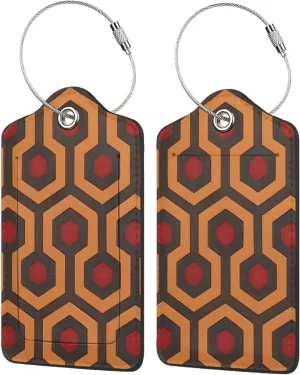 Shining Overlook Luggage Tag for 2 Pack with Privacy Name Address with Stainless Steel Loop for Travel Bag Suitcase