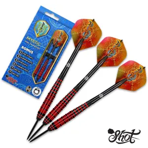 Shot Mystic Steel Tip Darts Set-Premium Brass