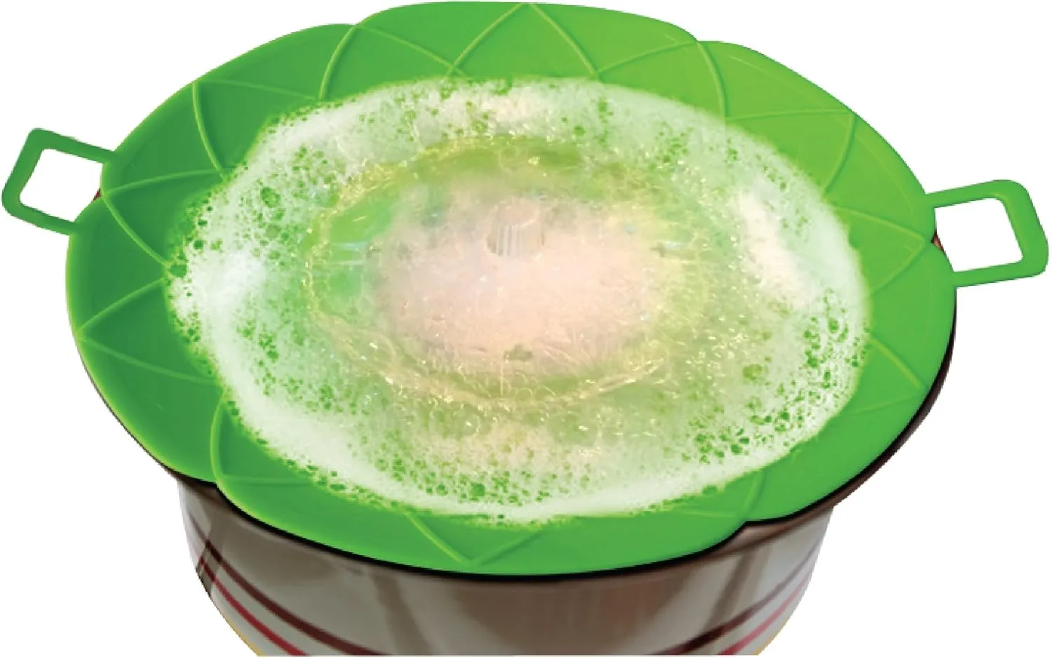 Silicone Kitchen Set Boil Over Spill Guard 10-inch Mesh Boiling Bag Raised Silicone Baking Sheet Green Combo Set (1 Pack)