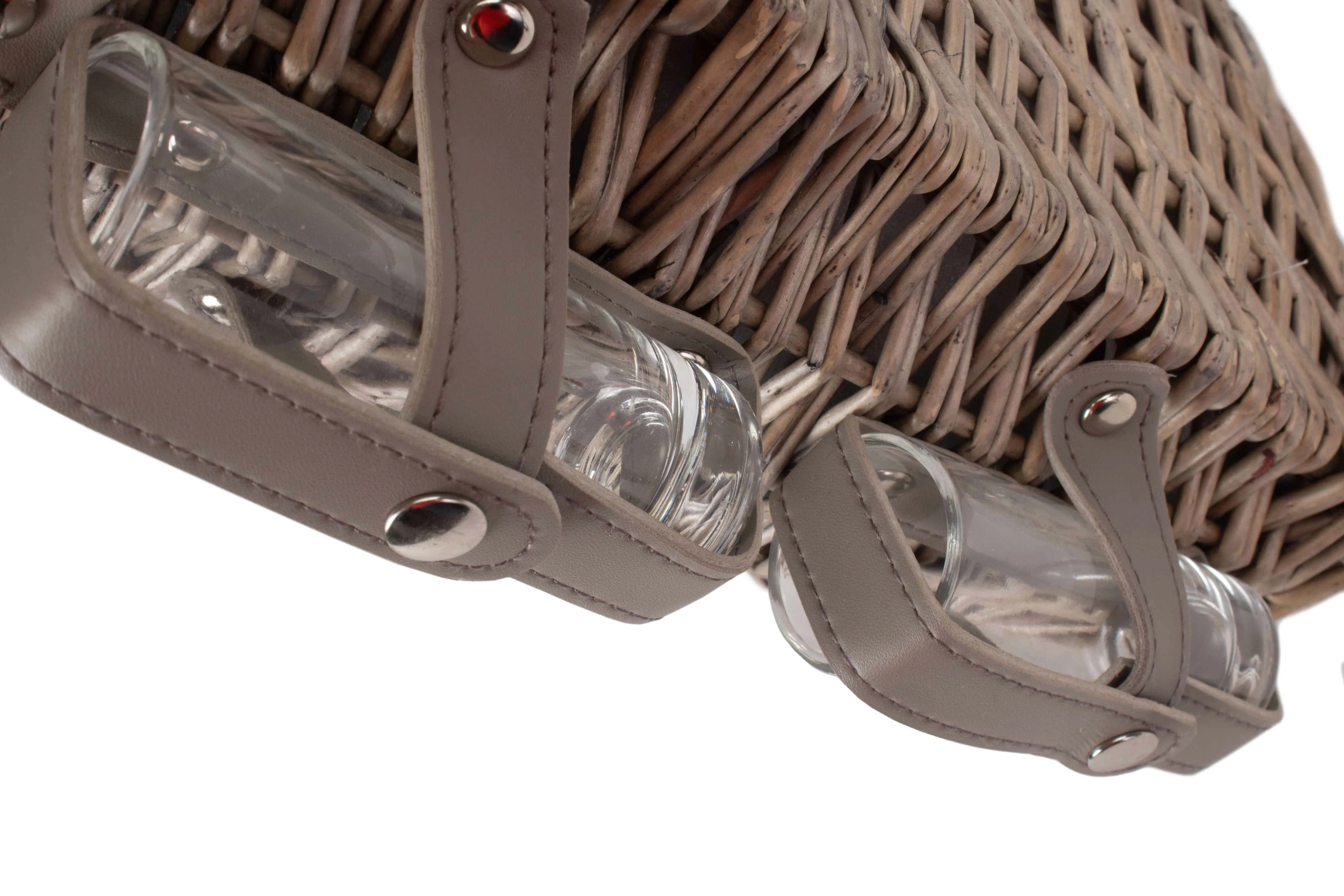 Single Bottle & 2 Cartridge Glass Carrier With Shoulder Strap