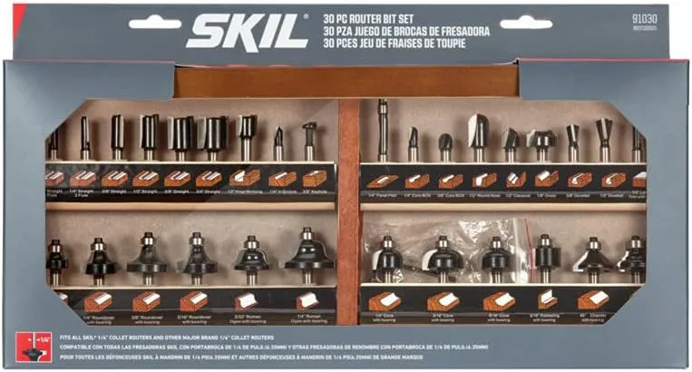 SKIL 91030 Carbide Router Bit Set, 30-Piece