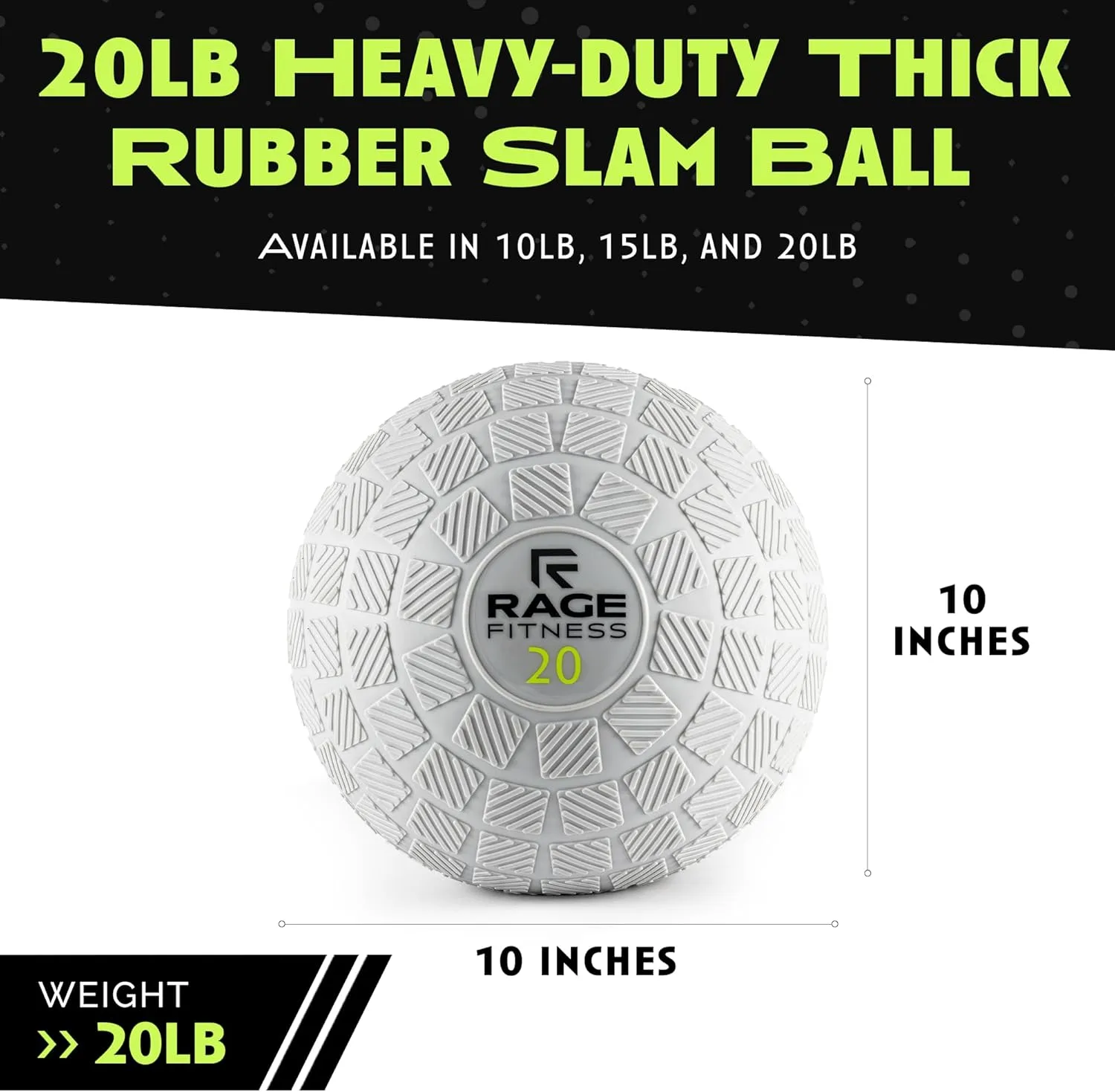 Slam Balls - Tread Textured for Firm Grip, Full Body Core Toning Ball