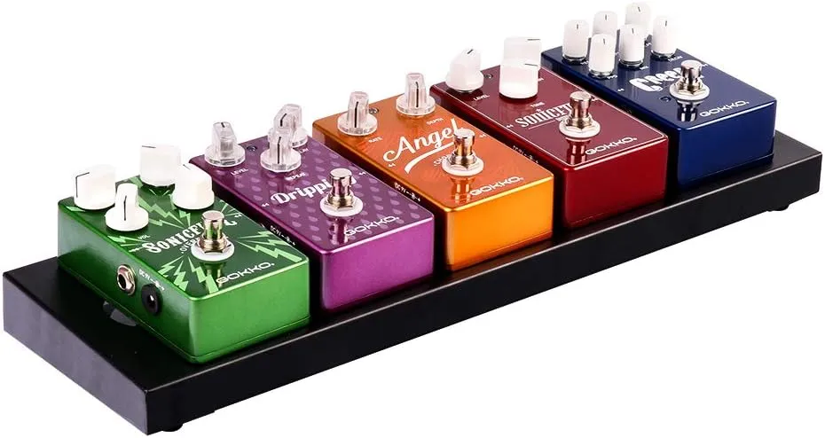 Small Guitar Pedal Board 15.7 x 4.9 inches Pedalboard with Carrying Bag