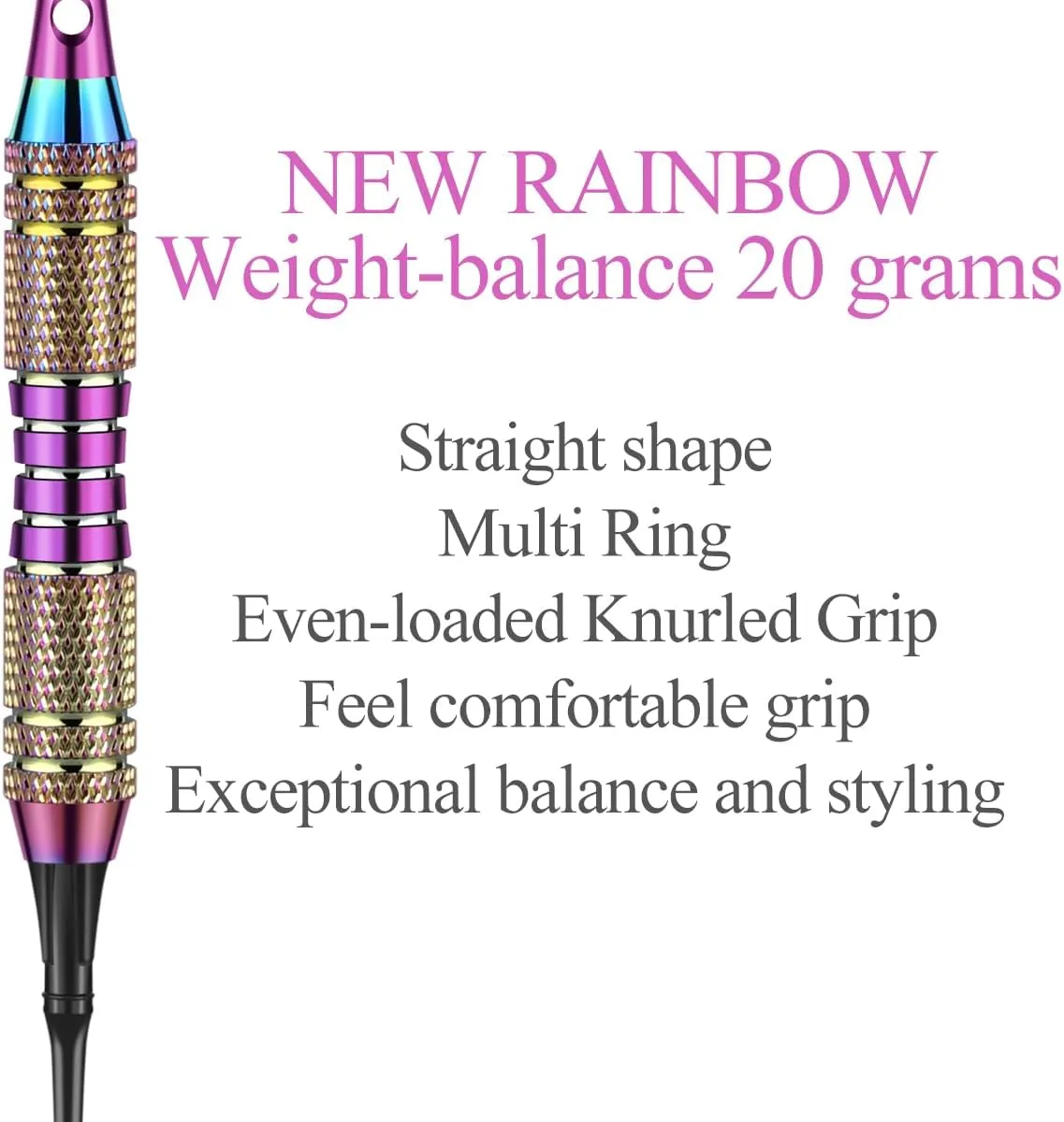 Soft tip Darts Set 18/20 Grams - Professional Darts Plastic Tip with Brass Barrel   Aluminum Shafts   50 Rubber o-Ring   6 Flights  50 Soft Tips for Electronic Dartboard