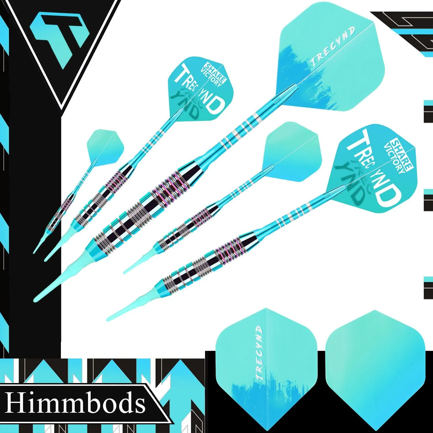 Soft Tip Darts Set 3 Aluminum Shaft Professional Darts Plastic Tip Sets 2BA Replacement Tips   Extra 3 Dart Flights 3 Replace Plastic Shafts for Electronic Dart Board