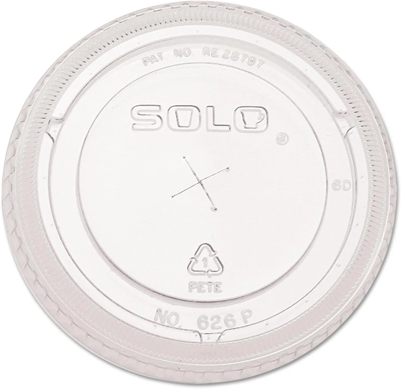 SOLO 626TS-100 Company-Ultra Clear Flat Cold Lids f/16-24 oz Cups, PET, 100/Pack, 100 Count (Pack of 1)