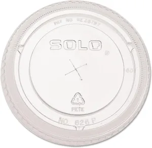 SOLO 626TS-100 Company-Ultra Clear Flat Cold Lids f/16-24 oz Cups, PET, 100/Pack, 100 Count (Pack of 1)