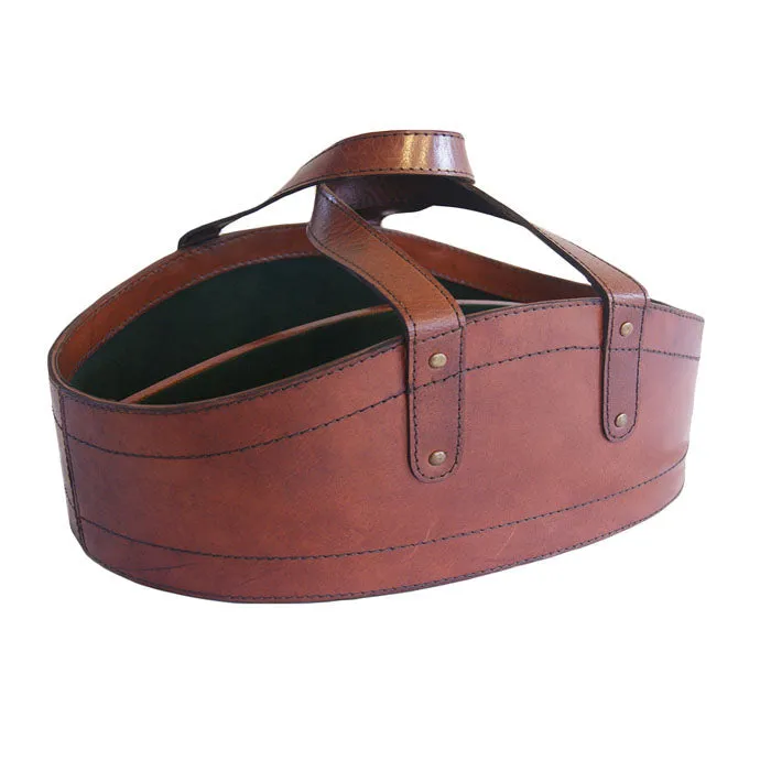 Sophisticated Leather Two Wine Bottles Carrier (2 Colors to Choose)