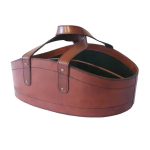 Sophisticated Leather Two Wine Bottles Carrier (2 Colors to Choose)