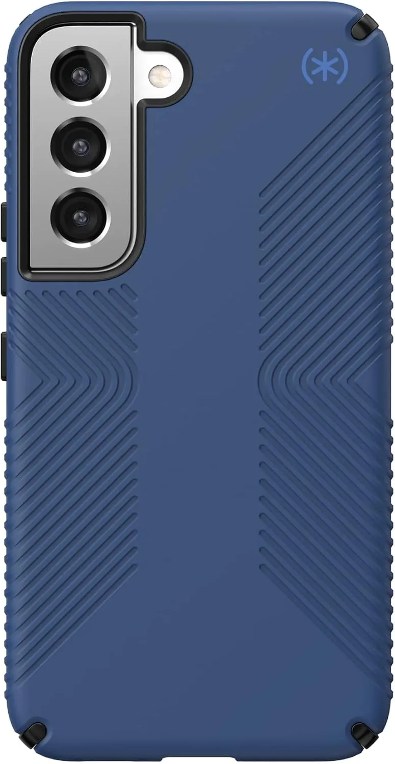Speck Products Presidio2 Grip Samsung Galaxy S22 Case,Raised bezel, Coastal Blue/Black/Storm Blue