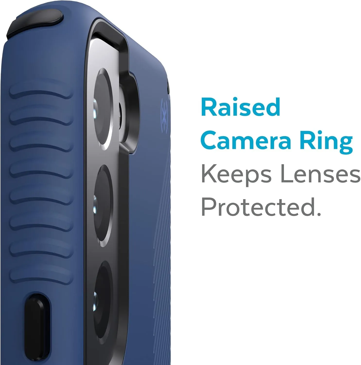 Speck Products Presidio2 Grip Samsung Galaxy S22 Case,Raised bezel, Coastal Blue/Black/Storm Blue