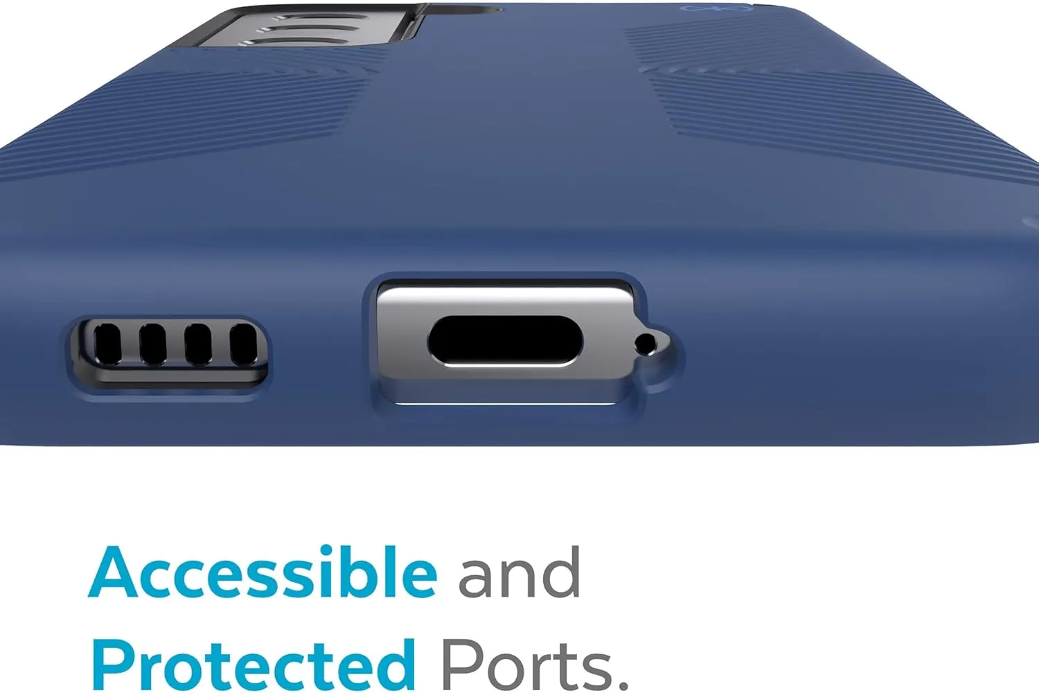 Speck Products Presidio2 Grip Samsung Galaxy S22 Case,Raised bezel, Coastal Blue/Black/Storm Blue