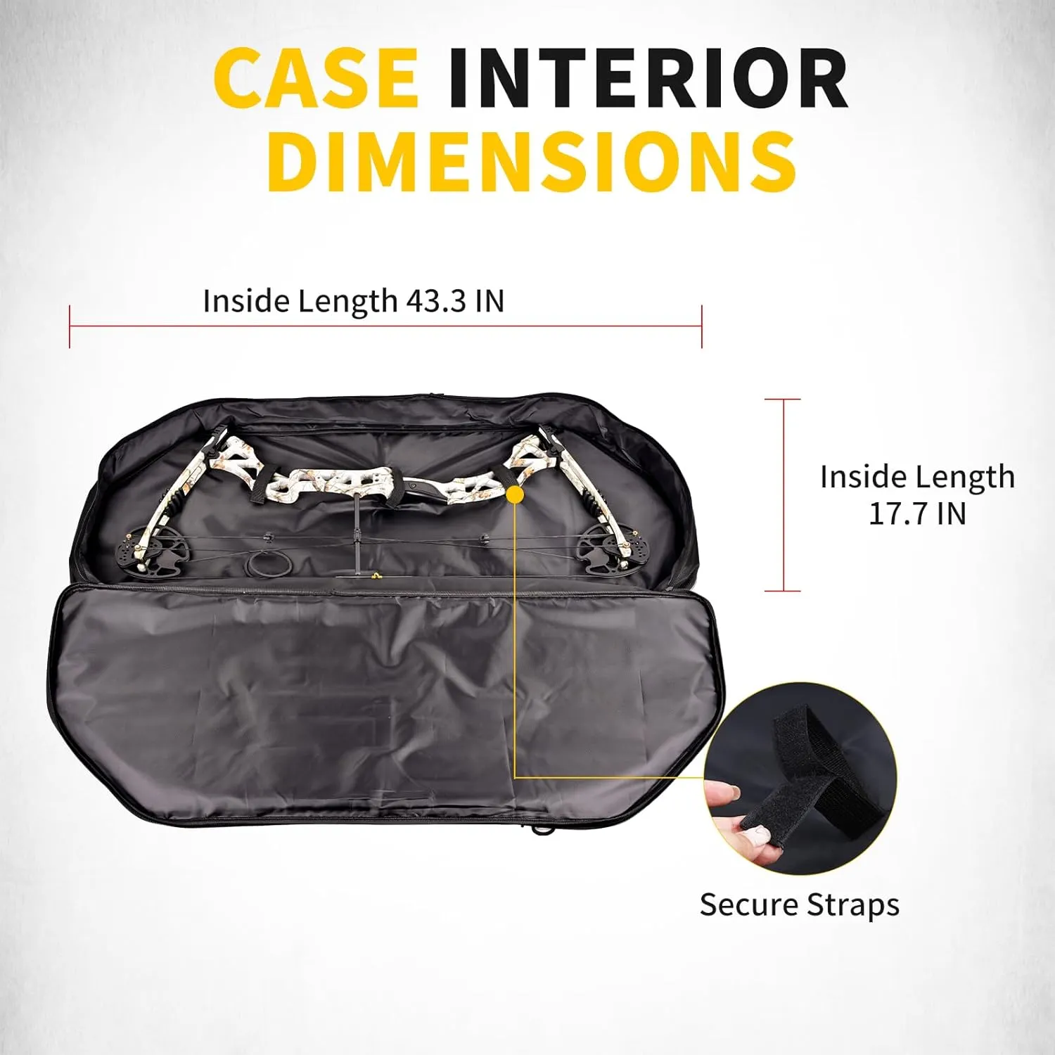 SPG Archery Compound Bow Case - Multiple External Pockets Soft Bow Case, Protable Carrying Bow Bags Bow Cases Archery Compound Hard for Storage and Protection