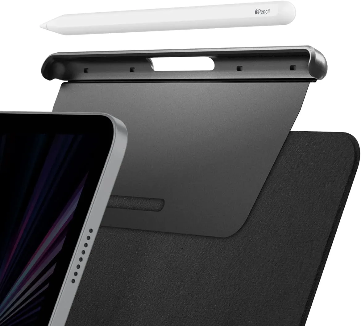 Spigen for Apple Pencil Pro Holder, Apple Pencil 2nd Generation Pencil Holder, Compatible with Magic Keyboard, Smart Keyboard Folio, Smart Folio, Magnetic Cases for iPad, Black