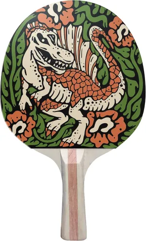 Spinosaurus Colorful Design Ping Pong Paddle, Premium 5 Ply Table Tennis Racket (Black on Back)