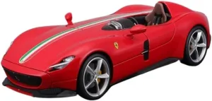 Sports car Metal Model 1:18 for Ferrari Monza SP1 Fine Version Alloy Sports Car Car Model Adult Collection Large Ornaments Red for Home Décor(Red)