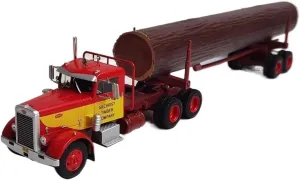 Sports car Metal Model 1:43 Scale for Peterbilt 281 Wood Transporter Alloy Static Tractor Trailer Model Hobby Collection for Home Décor
