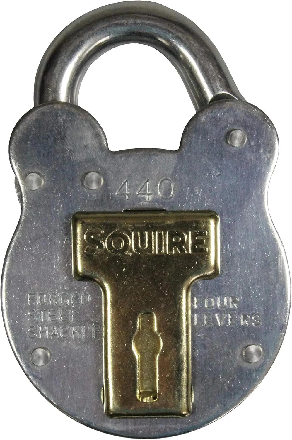 Squire Old English Galvanised Steel Case 4 Lever Padlock, Medium 2" (Length)