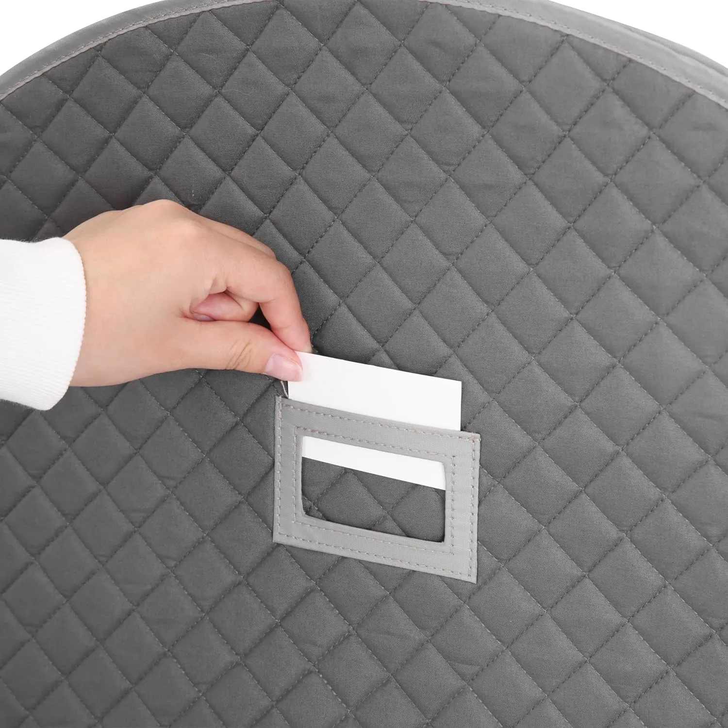 StackStorePlusMore Quilted Cases for Fine China Accessories Storage - Set of 6 - Gray
