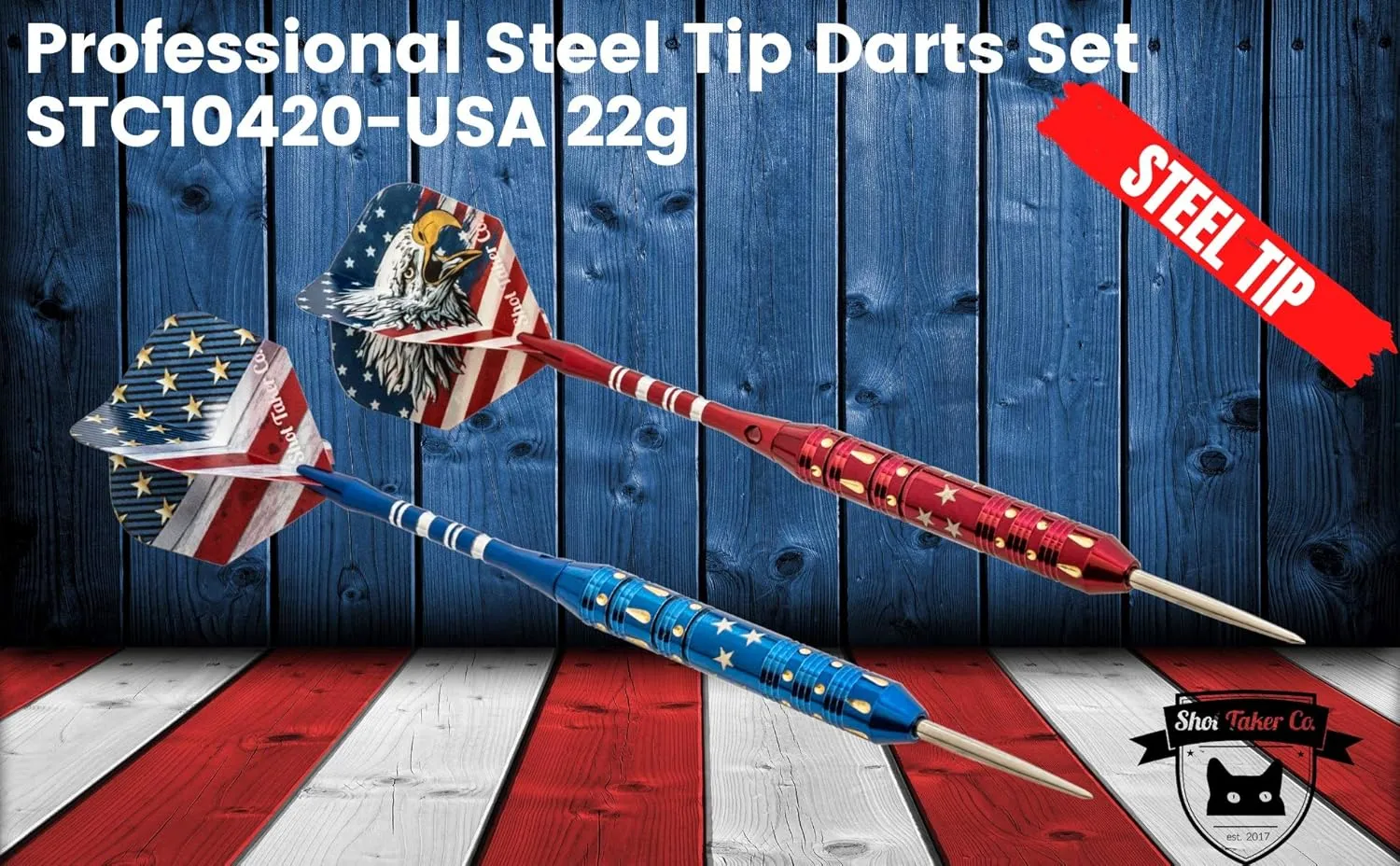 Steel Tip Darts Set - Professional Darts Steel Tip for Dartboard - Includes Brass Barrels   Plastic & Aluminum Shafts   Rubber O'Rings   Flights   Darts Sharpener   Wrench