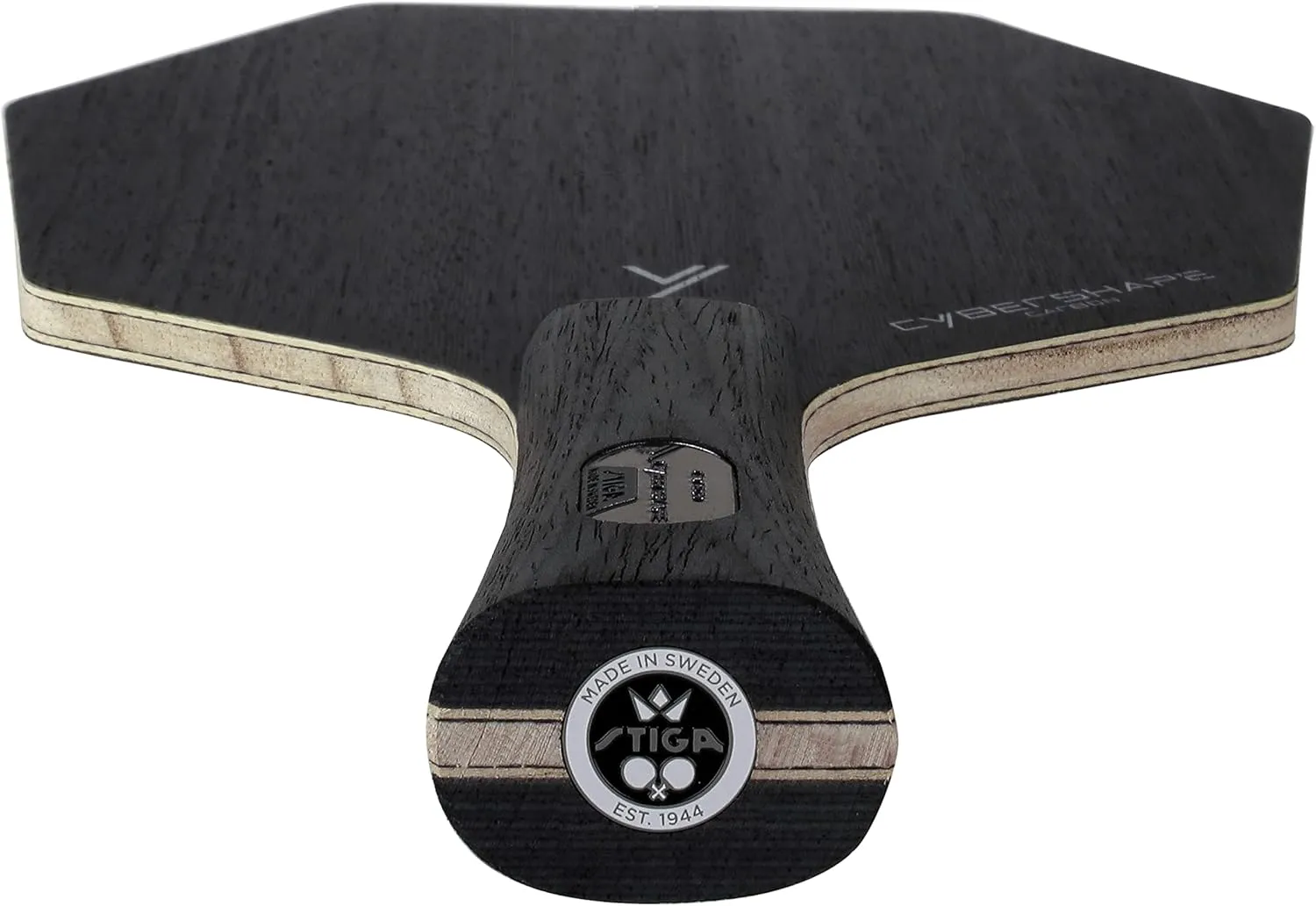 Stiga Cybershape Carbon Table Tennis Blade | Ping Pong Paddle - Unique Design for Larger Hitting Area & Increased Control - Competition Approved