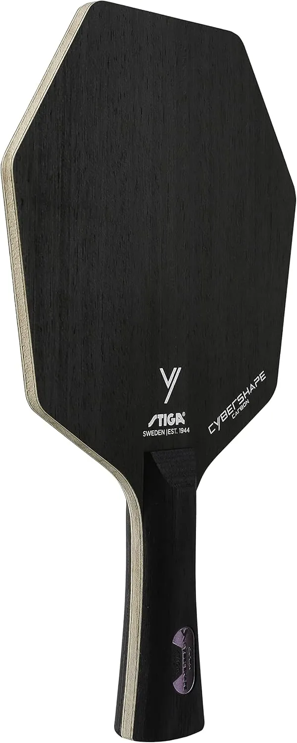Stiga Cybershape Carbon Table Tennis Blade | Ping Pong Paddle - Unique Design for Larger Hitting Area & Increased Control - Competition Approved