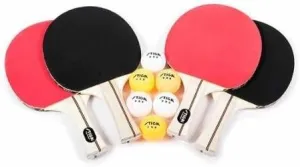 STIGA Performance 2 and 4-Player Ping Pong Paddle Set - Includes Performance Level Table Tennis Rackets and 3-Star ITTF Approved Balls